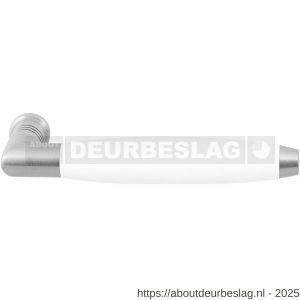 GPF Bouwbeslag RVS GPF4056 XL Ika XL deurkruk haaks met trapezium eindknop RVS geborsteld-wit - R21008244 - afbeelding 1