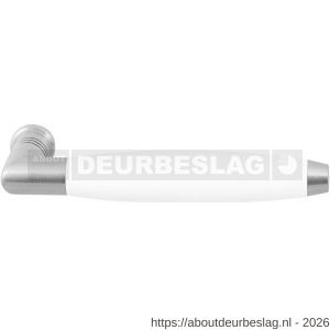 GPF Bouwbeslag RVS GPF4056L/R XL Ika XL deurkruk gatdeel haaks met trapezium eindknop links-rechtswijzend RVS geborsteld-wit - R21008228 - afbeelding 1