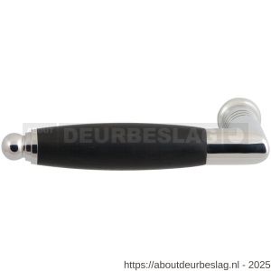 GPF Bouwbeslag RVS GPF4100L/R Ika deurkruk gatdeel haaks met ronde eindknop links-rechtswijzend RVS gepolijst-ebben - R21002783 - afbeelding 1