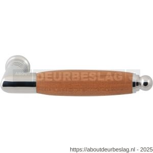 GPF Bouwbeslag RVS GPF4105 Ika deurkruk haaks met ronde eindknop RVS gepolijst-kersen - R21002706 - afbeelding 1
