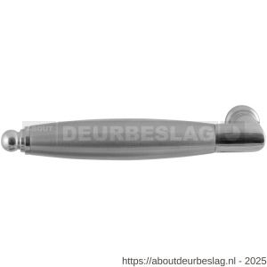 GPF Bouwbeslag RVS GPF4116L/R XL Ika XL Duo deurkruk gatdeel haaks met ronde eindknop links-rechtswijzend RVS gepolijst-RVS geborsteld - R21002575 - afbeelding 1