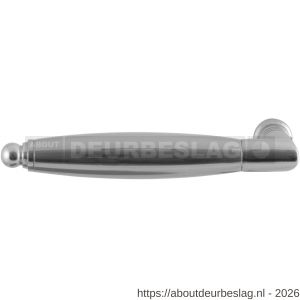 GPF Bouwbeslag RVS GPF4119L/R XL Ika XL deurkruk gatdeel haaks met ronde eindknop links-rechtswijzend RVS gepolijst - R21005773 - afbeelding 1