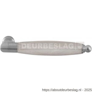 GPF Bouwbeslag RVS GPF4143 XL Ika XL deurkruk haaks met ronde eindknop RVS geborsteld-eiken whitewash - R21002800 - afbeelding 1