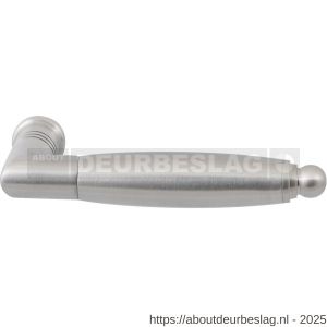 GPF Bouwbeslag RVS GPF4145 Ika deurkruk haaks met ronde eindknop RVS geborsteld - R21002737 - afbeelding 1