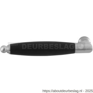 GPF Bouwbeslag RVS GPF4152L/R XL Ika XL deurkruk gatdeel haaks met ronde eindknop links-rechtswijzend RVS geborsteld-zwart - R21005785 - afbeelding 1