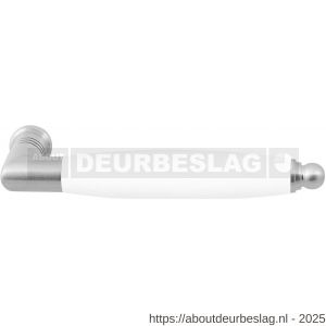 GPF Bouwbeslag RVS GPF4156 XL Ika XL deurkruk haaks met ronde eindknop RVS geborsteld-wit - R21008248 - afbeelding 1