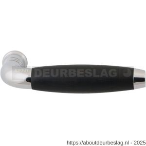 GPF Bouwbeslag RVS GPF4200 Ika deurkruk gebogen met trapezium eindknop RVS gepolijst-ebben - R21002736 - afbeelding 1