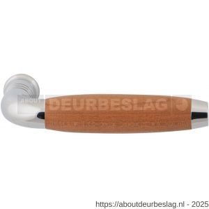 GPF Bouwbeslag RVS GPF4205 Ika deurkruk gebogen met trapezium eindknop RVS gepolijst-kersen - R21002735 - afbeelding 1