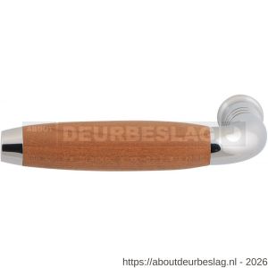 GPF Bouwbeslag RVS GPF4205L/R Ika deurkruk gatdeel gebogen met trapezium eindknop links-rechtswijzend RVS gepolijst-kersen - R21002788 - afbeelding 1