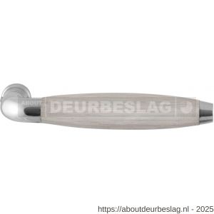 GPF Bouwbeslag RVS GPF4213 XL Ika XL deurkruk gebogen met trapezium eindknop RVS gepolijst-eiken whitewash - R21002796 - afbeelding 1