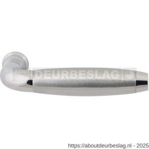 GPF Bouwbeslag RVS GPF4215 Ika Duo deurkruk gebogen met trapezium eindknop RVS gepolijst-RVS geborsteld - R21002732 - afbeelding 1