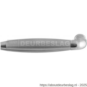 GPF Bouwbeslag RVS GPF4216L/R XL Ika XL Duo deurkruk gatdeel gebogen met trapezium eindknop links-rechtswijzend RVS gepolijst-RVS geborsteld - R21002579 - afbeelding 1
