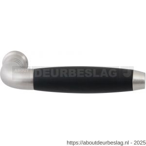 GPF Bouwbeslag RVS GPF4230 Ika deurkruk gebogen met trapezium eindknop RVS geborsteld-ebben - R21002731 - afbeelding 1