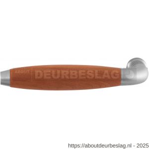 GPF Bouwbeslag RVS GPF4236L/R XL Ika XL deurkruk gatdeel gebogen met trapezium eindknop links-rechtswijzend RVS geborsteld-kersen - R21002840 - afbeelding 1