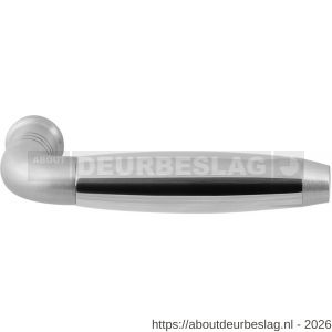 GPF Bouwbeslag RVS GPF4248 Ika deurkruk gebogen met trapezium eindknop RVS geborsteld-RVS gepolijst - R21005794 - afbeelding 1