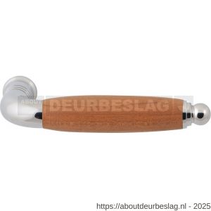 GPF Bouwbeslag RVS GPF4305 Ika deurkruk gebogen met ronde eindknop RVS gepolijst-kersen - R21002725 - afbeelding 1
