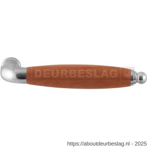 GPF Bouwbeslag RVS GPF4306 XL Ika XL deurkruk gebogen met ronde eindknop RVS gepolijst-kersen - R21002811 - afbeelding 1