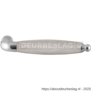 GPF Bouwbeslag RVS GPF4313 XL Ika XL deurkruk gebogen met ronde eindknop RVS gepolijst-eiken whitewash - R21002809 - afbeelding 1