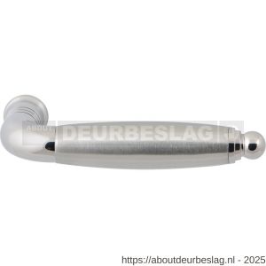 GPF Bouwbeslag RVS GPF4315 Ika Duo deurkruk gebogen met ronde eindknop RVS gepolijst-RVS geborsteld - R21002722 - afbeelding 1