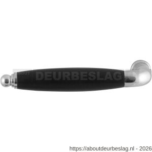 GPF Bouwbeslag RVS GPF4322L/R XL Ika XL deurkruk gatdeel gebogen met ronde eindknop links-rechtswijzend RVS gepolijst-zwart - R21005809 - afbeelding 1