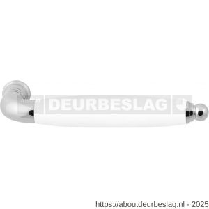 GPF Bouwbeslag RVS GPF4326 XL Ika XL deurkruk gebogen met ronde eindknop RVS gepolijst-wit - R21008254 - afbeelding 1