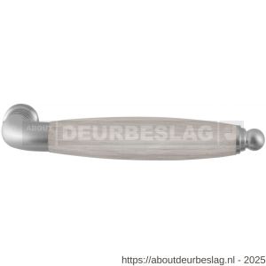 GPF Bouwbeslag RVS GPF4343 XL Ika XL deurkruk gebogen met ronde eindknop RVS geborsteld-eiken whitewash - R21002805 - afbeelding 1