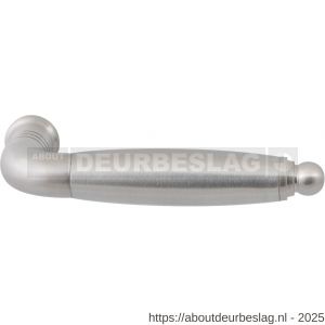 GPF Bouwbeslag RVS GPF4345 Ika deurkruk gebogen met ronde eindknop RVS geborsteld - R21002717 - afbeelding 1