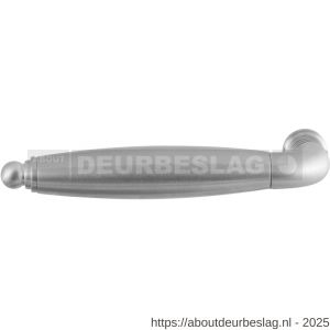 GPF Bouwbeslag RVS GPF4346L/R XL Ika XL deurkruk gatdeel gebogen met ronde eindknop links-rechtswijzend RVS geborsteld - R21002585 - afbeelding 1
