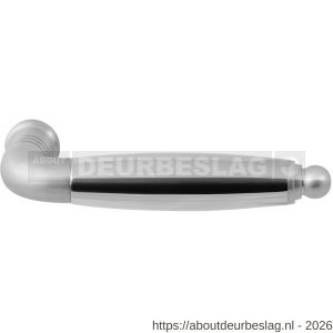 GPF Bouwbeslag RVS GPF4348 Ika deurkruk gebogen met ronde eindknop RVS geborsteld-RVS gepolijst - R21005810 - afbeelding 1