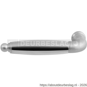 GPF Bouwbeslag RVS GPF4348L/R Ika deurkruk gatdeel gebogen met ronde eindknop links-rechtswijzend RVS geborsteld-RVS gepolijst - R21005811 - afbeelding 1