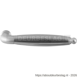 GPF Bouwbeslag RVS GPF4349 XL Ika XL deurkruk gebogen met ronde eindknop RVS geborsteld-RVS gepolijst - R21005812 - afbeelding 1