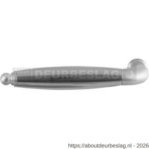 GPF Bouwbeslag RVS GPF4349L/R XL Ika XL deurkruk gatdeel gebogen met ronde eindknop links-rechtswijzend RVS geborsteld-RVS gepolijst - R21005813 - afbeelding 1