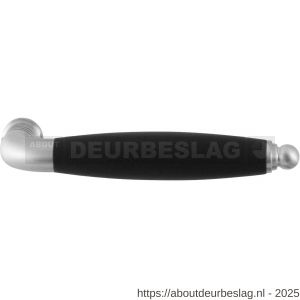 GPF Bouwbeslag RVS GPF4352 XL Ika XL deurkruk gebogen met ronde eindknop RVS geborsteld-zwart - R21005816 - afbeelding 1