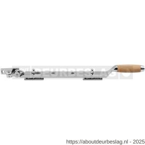 GPF Bouwbeslag RVS GPF4630.49 Ika raamuitzetter met trapezium eindknop 310 mm RVS gepolijst-beuken - R21005136 - afbeelding 1