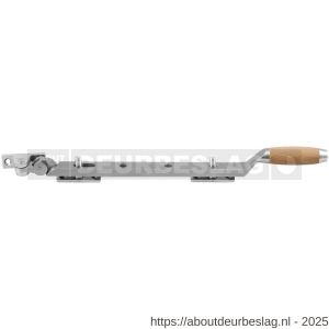 GPF Bouwbeslag RVS GPF4670.09 Ika raamuitzetter met trapezium eindknop 310 mm RVS geborsteld-beuken - R21005146 - afbeelding 1