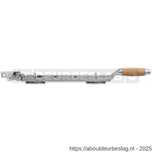 GPF Bouwbeslag RVS GPF4675.09 Ika raamuitzetter met ronde eindknop 320 mm RVS geborsteld-beuken - R21005145 - afbeelding 1