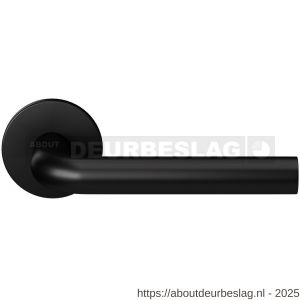 GPF Bouwbeslag Entree GPF600VZ L-model 19 mm deurkruk op rozet 53x6 mm zwart egaal - R21009296 - afbeelding 1