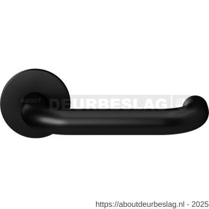 GPF Bouwbeslag Entree GPF605VZ U-model 19 mm deurkruk op rozet 53x6 mm zwart egaal - R21009297 - afbeelding 1