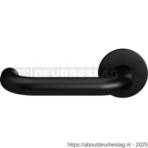 GPF Bouwbeslag Entree GPF605VZL U-model 19 mm deurkruk gatdeel op rozet 53x6 mm linkswijzend zwart egaal - R21010202 - afbeelding 1