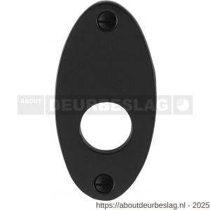 GPF Bouwbeslag Smeedijzer GPF6100.03 rozet ovaal 82x40x4 mm smeedijzer zwart - R21003625 - afbeelding 1