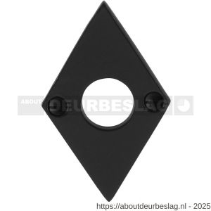 GPF Bouwbeslag Smeedijzer GPF6100.07 rozet ruit 83x52x4 mm smeedijzer zwart - R21003626 - afbeelding 1