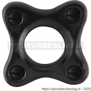 GPF Bouwbeslag Smeedijzer GPF6100.09 rozet klassiek vierkant 44x44x9 mm smeedijzer zwart - R21003631 - afbeelding 1
