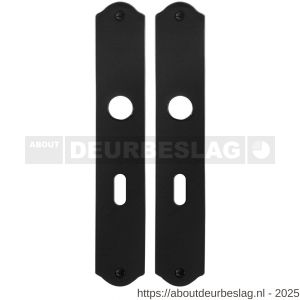 GPF Bouwbeslag Smeedijzer GPF6100.22 BB56 schild 238x41x4 mm BB56 smeedijzer zwart - R21004425 - afbeelding 1
