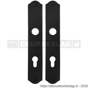 GPF Bouwbeslag Smeedijzer GPF6100.22 PC72 schild 238x41x4 mm PC72 smeedijzer zwart - R21004428 - afbeelding 1