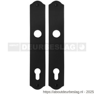 GPF Bouwbeslag Smeedijzer GPF6100.22 PC92 schild 238x41x4 mm PC92 smeedijzer zwart - R21004430 - afbeelding 1