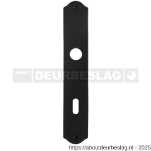 GPF Bouwbeslag Smeedijzer GPF6100.22L/R BB72 schild gatdeel 238x41x4 mm BB72 links-rechtsdraaiend smeedijzer zwart - R21004413 - afbeelding 1