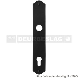 GPF Bouwbeslag Smeedijzer GPF6100.22L/R PC92 schild gatdeel 238x41x4 mm PC92 links-rechtsdraaiend smeedijzer zwart - R21004417 - afbeelding 1
