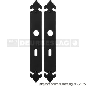 GPF Bouwbeslag Smeedijzer GPF6100.25 BB56 langschild 291x41x4 mm BB56 smeedijzer zwart - R21004436 - afbeelding 1