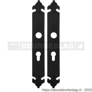 GPF Bouwbeslag Smeedijzer GPF6100.25 PC55 langschild 291x41x4 mm PC55 smeedijzer zwart - R21004438 - afbeelding 1