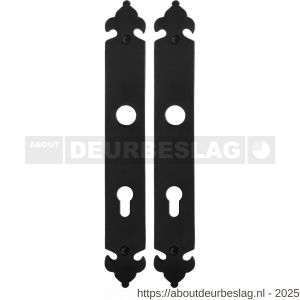 GPF Bouwbeslag Smeedijzer GPF6100.25 PC72 langschild 291x41x4 mm PC72 smeedijzer zwart - R21004439 - afbeelding 1